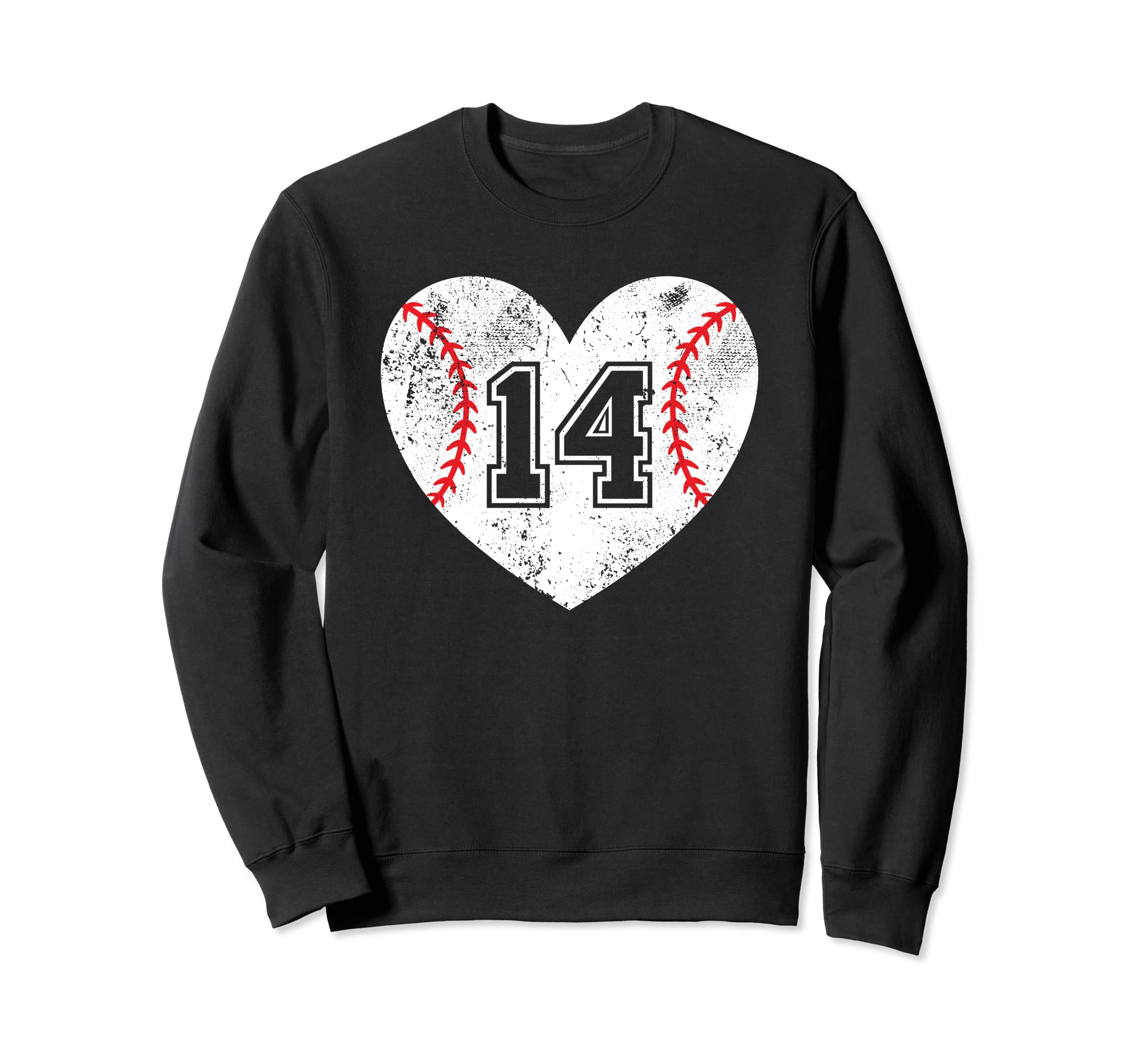 Baseball Heart Player 14 Baseball Sweatshirt - Fun Novelty Design Unisex - T-Shirt, Sweatshirt, Hoodie