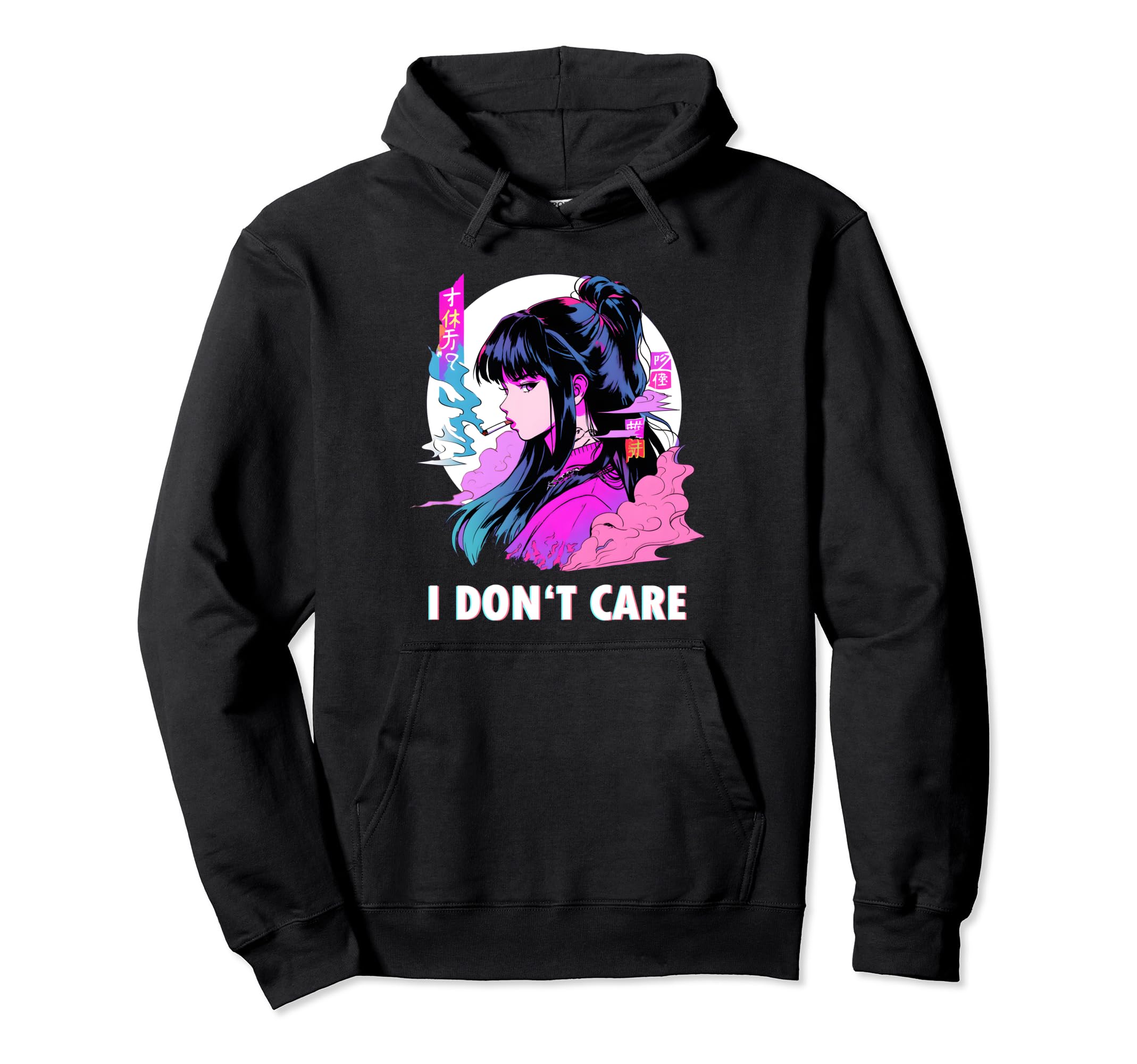Aesthetic Vaporwave Sad Face Japanese Hoodie - Minimalist Print Men Women - T-Shirt, Sweatshirt, Hoodie