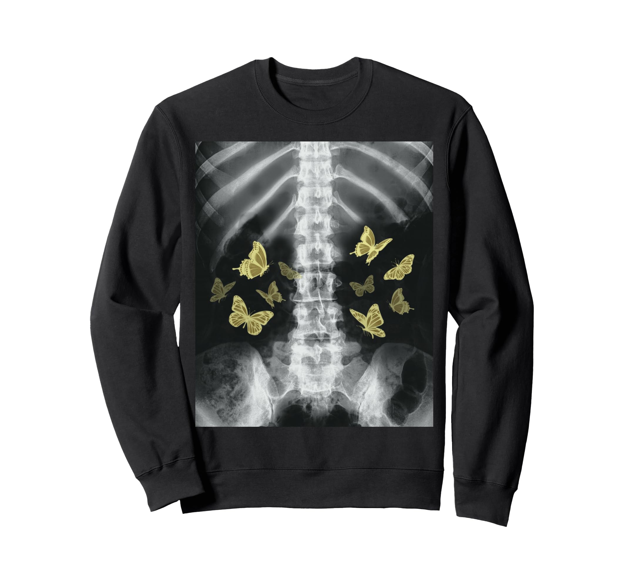 Xray Skeleton Yellow Sweatshirt - Casual Everyday Wear for Adults - T-Shirt, Sweatshirt, Hoodie