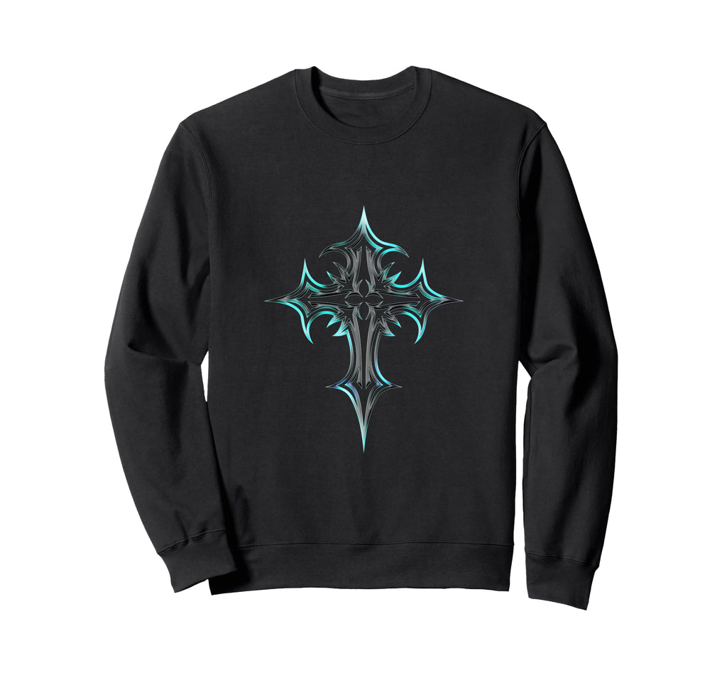 Gothic Cross Y2K Aesthetic Emo Sweatshirt - Casual Everyday Wear Men Women - T-Shirt, Sweatshirt, Hoodie