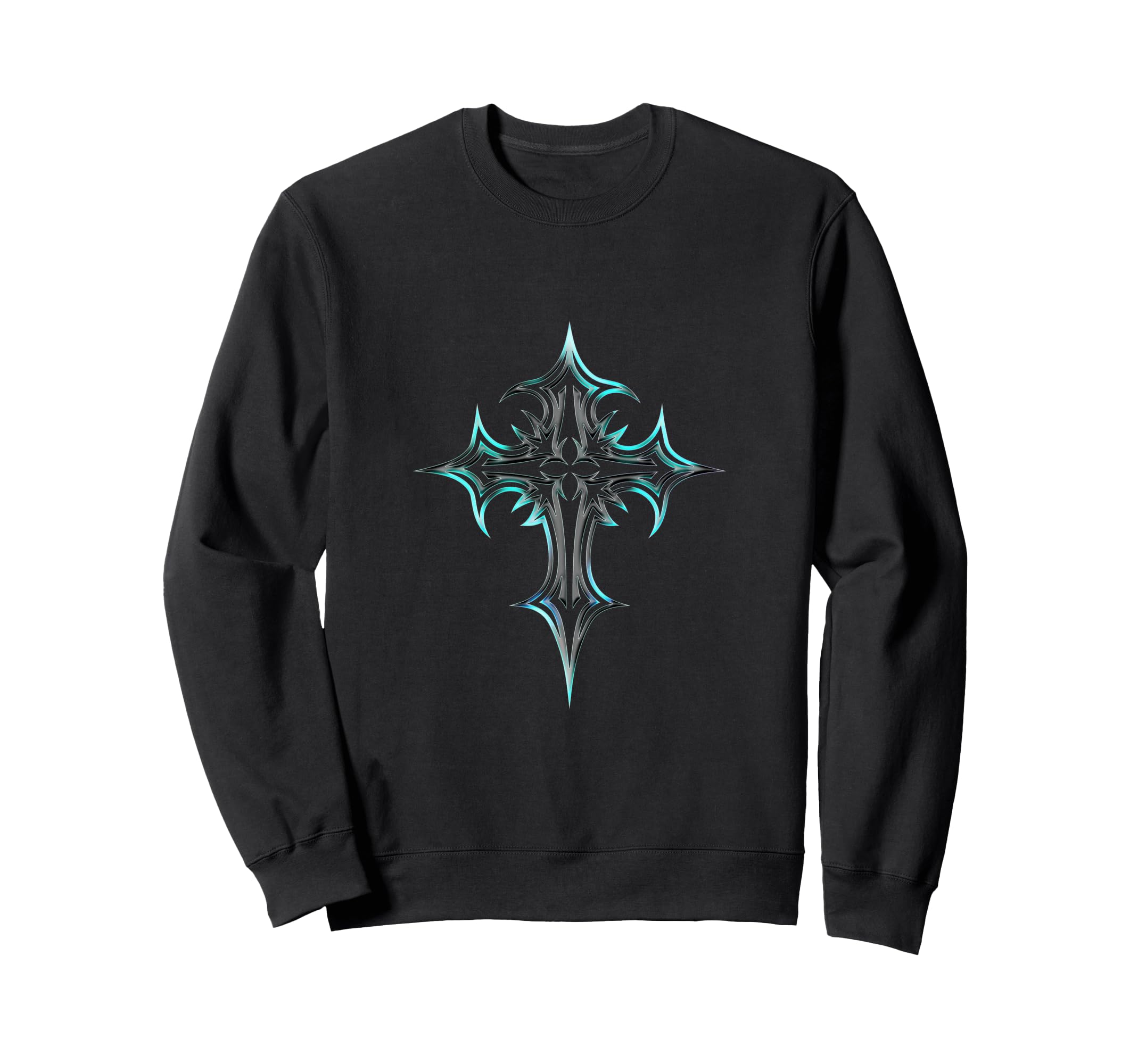 Gothic Cross Y2K Aesthetic Emo Sweatshirt - Casual Everyday Wear Men Women - T-Shirt, Sweatshirt, Hoodie