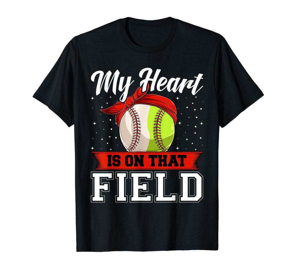 My Heart Is That Field Baseball T-Shirt - Trendy Graphic for Adults - T-Shirt, Sweatshirt, Hoodie