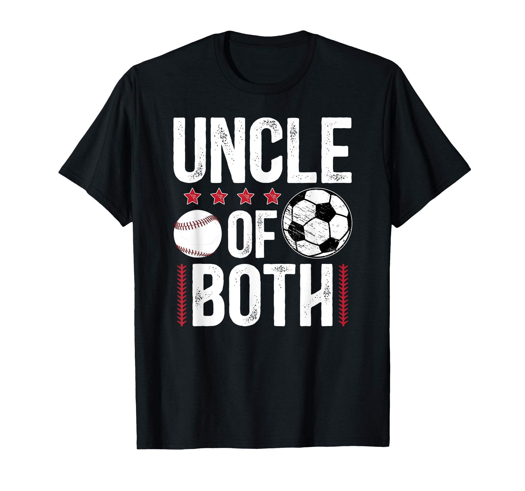 Uncle Both Baseball Soccer Uncle T-Shirt - Custom Art Print for Adults - T-Shirt, Sweatshirt, Hoodie