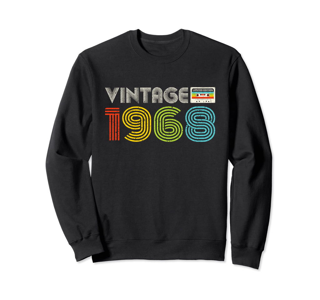 55Th Birthday Gifts 1968 Cassette Sweatshirt - Trendy Graphic for Adults - T-Shirt, Sweatshirt, Hoodie
