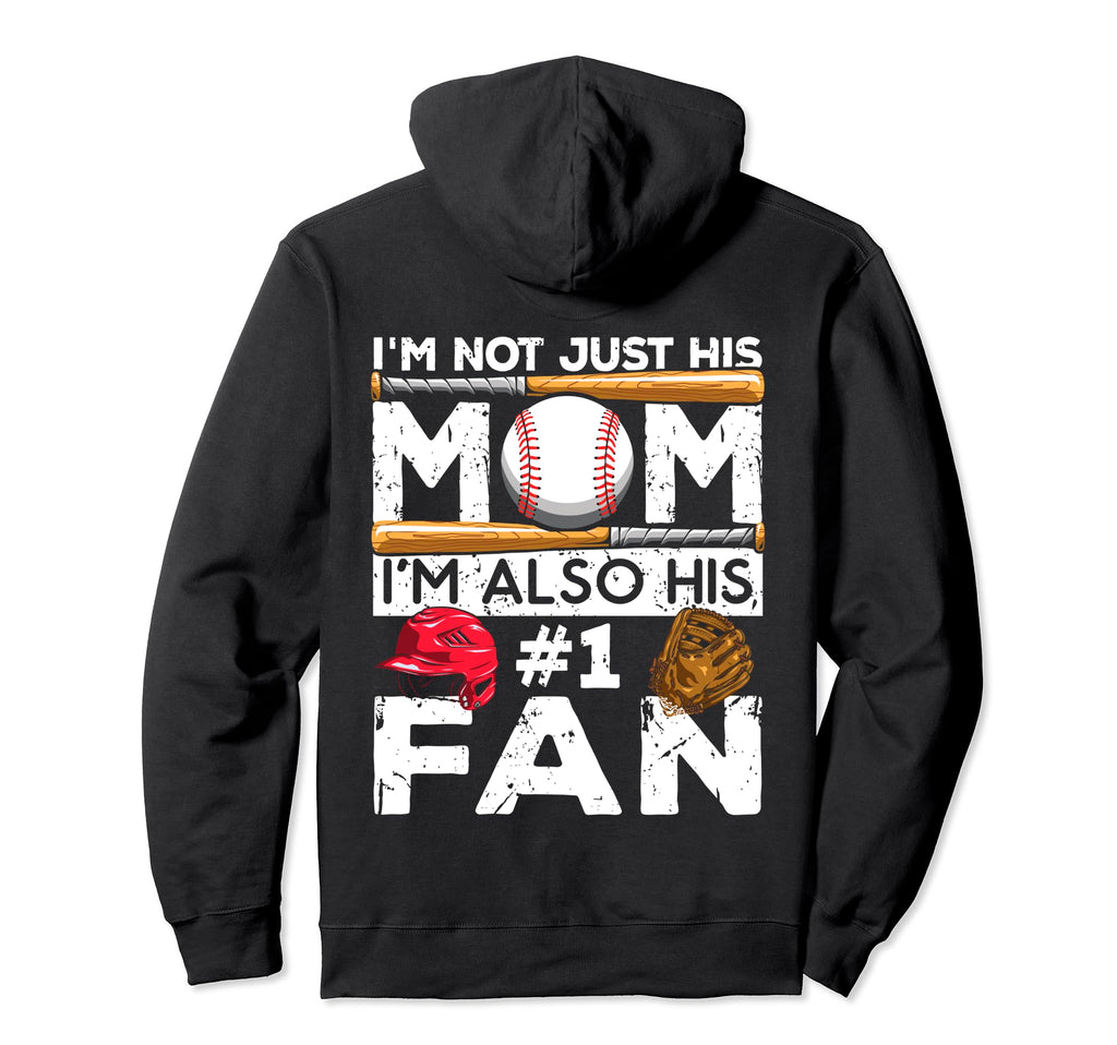 Baseball Mom His Number 1 Fan Hoodie - Minimalist Print Men Women - T-Shirt, Sweatshirt, Hoodie