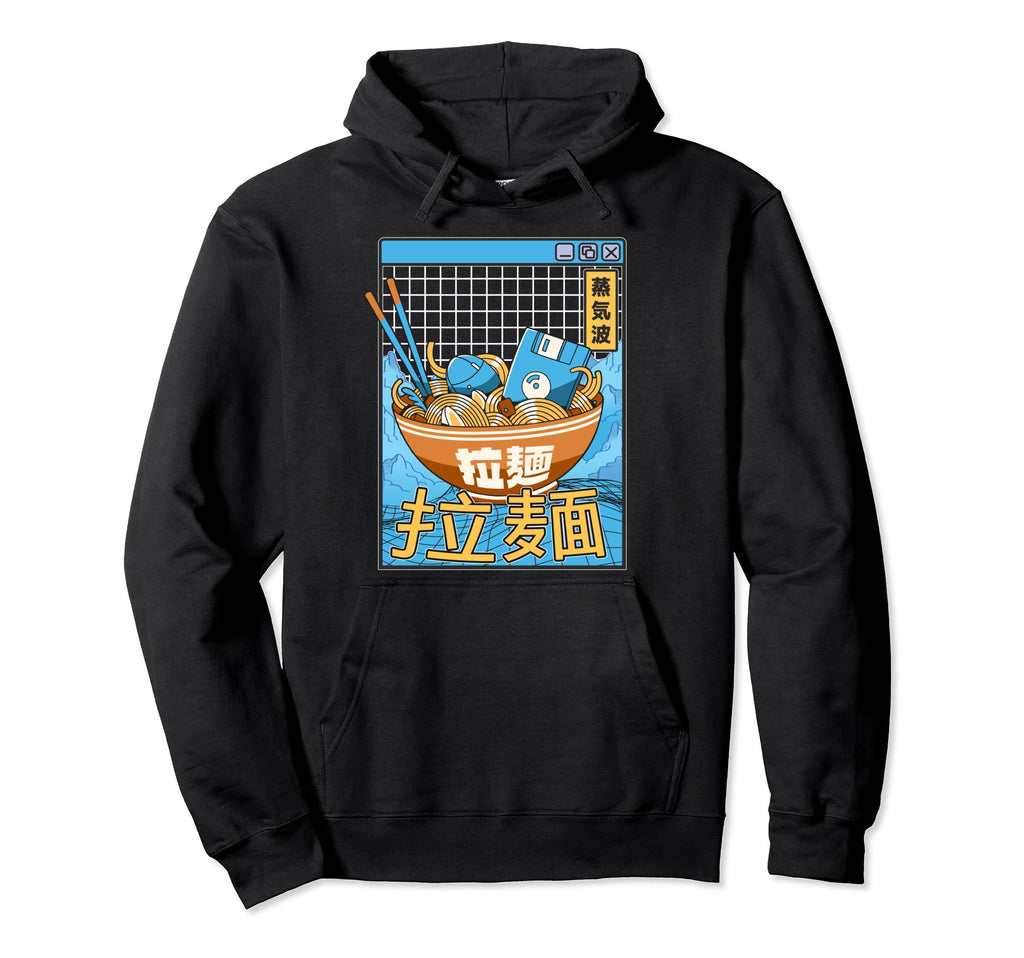 Digital Ramen Bowl Japan Pastel Otaku Hoodie - Aesthetic Graphic Men Women - T-Shirt, Sweatshirt, Hoodie