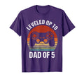 Leveled Up To Dad 5 Gamer Dad T-Shirt - Casual Everyday Wear Unisex - T-Shirt, Sweatshirt, Hoodie