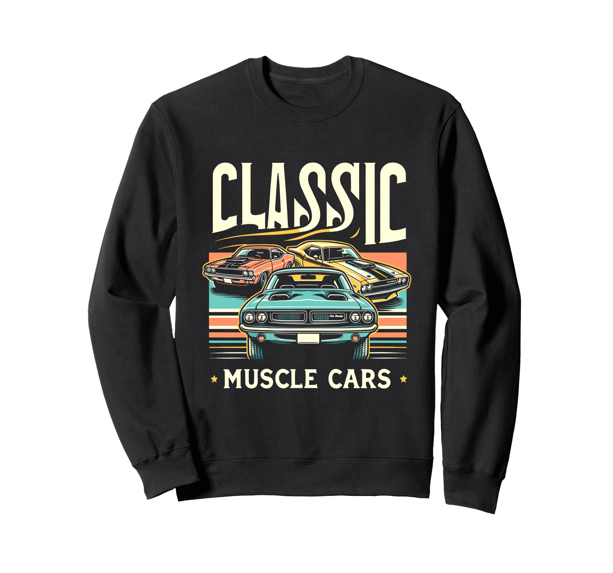 Muscle Car American Car Sweatshirt - Trendy Graphic Men Women - T-Shirt, Sweatshirt, Hoodie