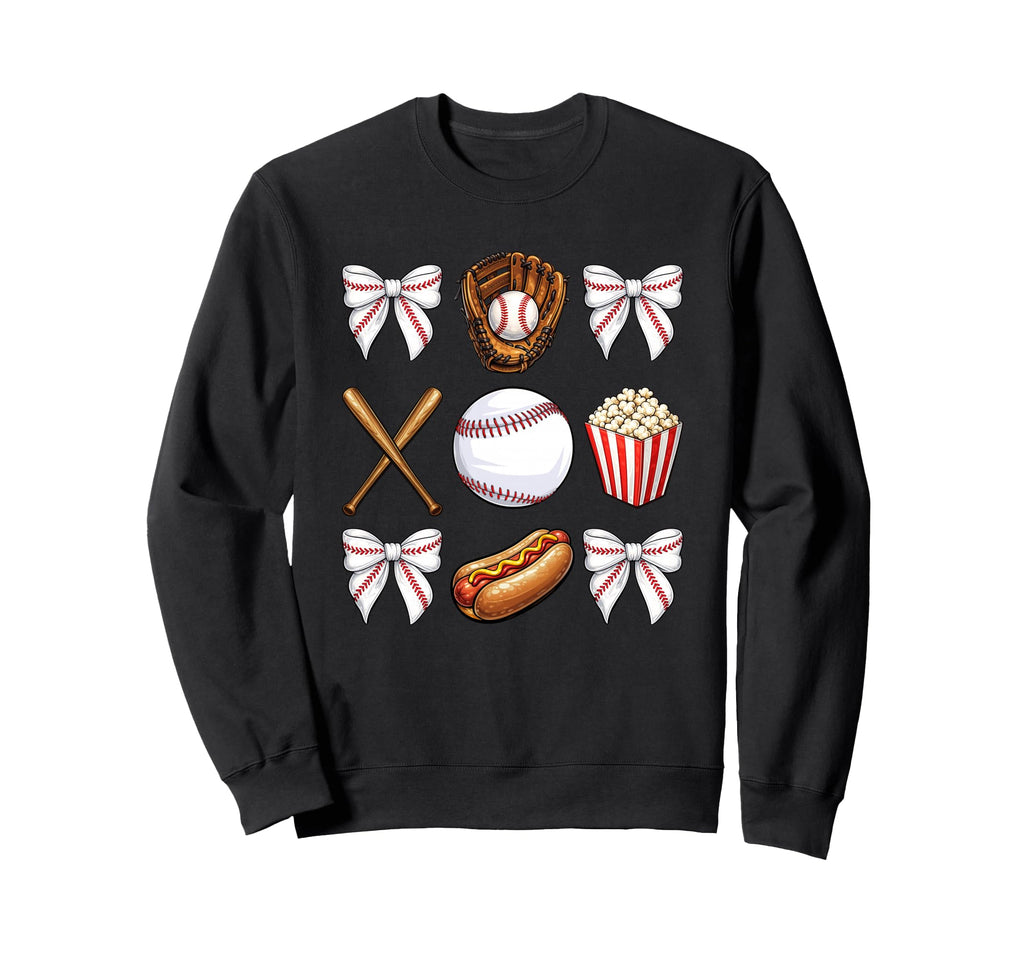 Baseball Mom Coquette Mothers Day Sweatshirt - Custom Art Print Unisex - T-Shirt, Sweatshirt, Hoodie