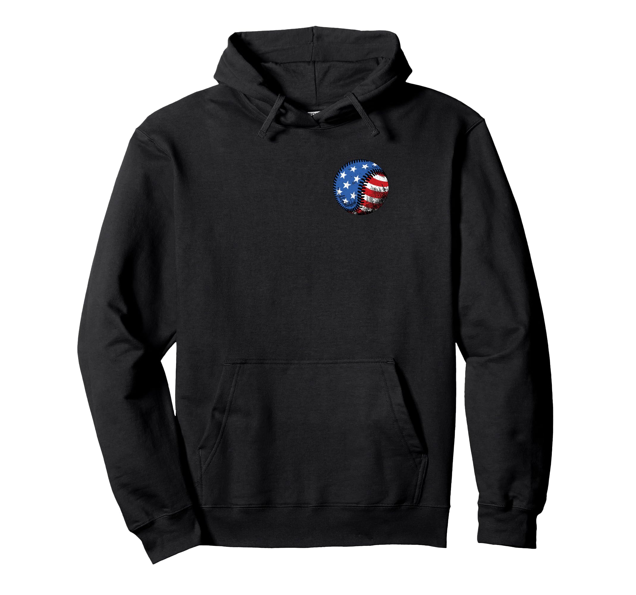 Pocket Us Flag Baseball Ball Sport Hoodie - Streetwear Style Men Women - T-Shirt, Sweatshirt, Hoodie