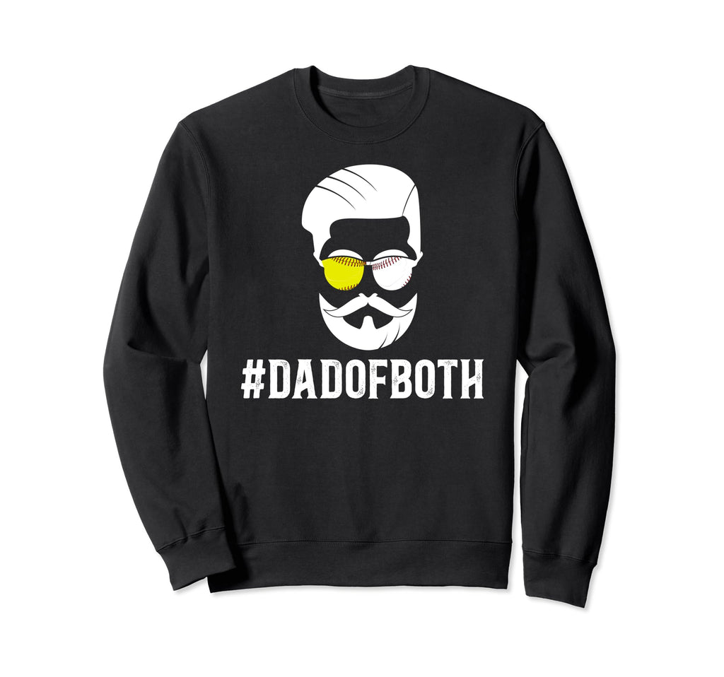 Dad Both Beard Baseball Softball Dad Sweatshirt - Trendy Graphic Unisex - T-Shirt, Sweatshirt, Hoodie