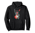 Cat Playing Guitar Rock Music Hoodie - Streetwear Style for Adults - T-Shirt, Sweatshirt, Hoodie