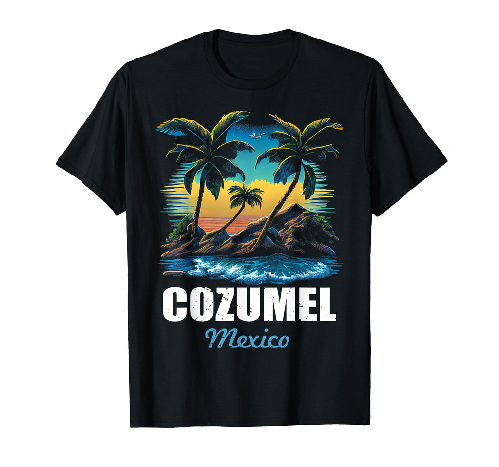 Cozumel Mexico Sunset Vacation Souvenir T-Shirt - Minimalist Print Unisex - T-Shirt, Sweatshirt, Hoodie