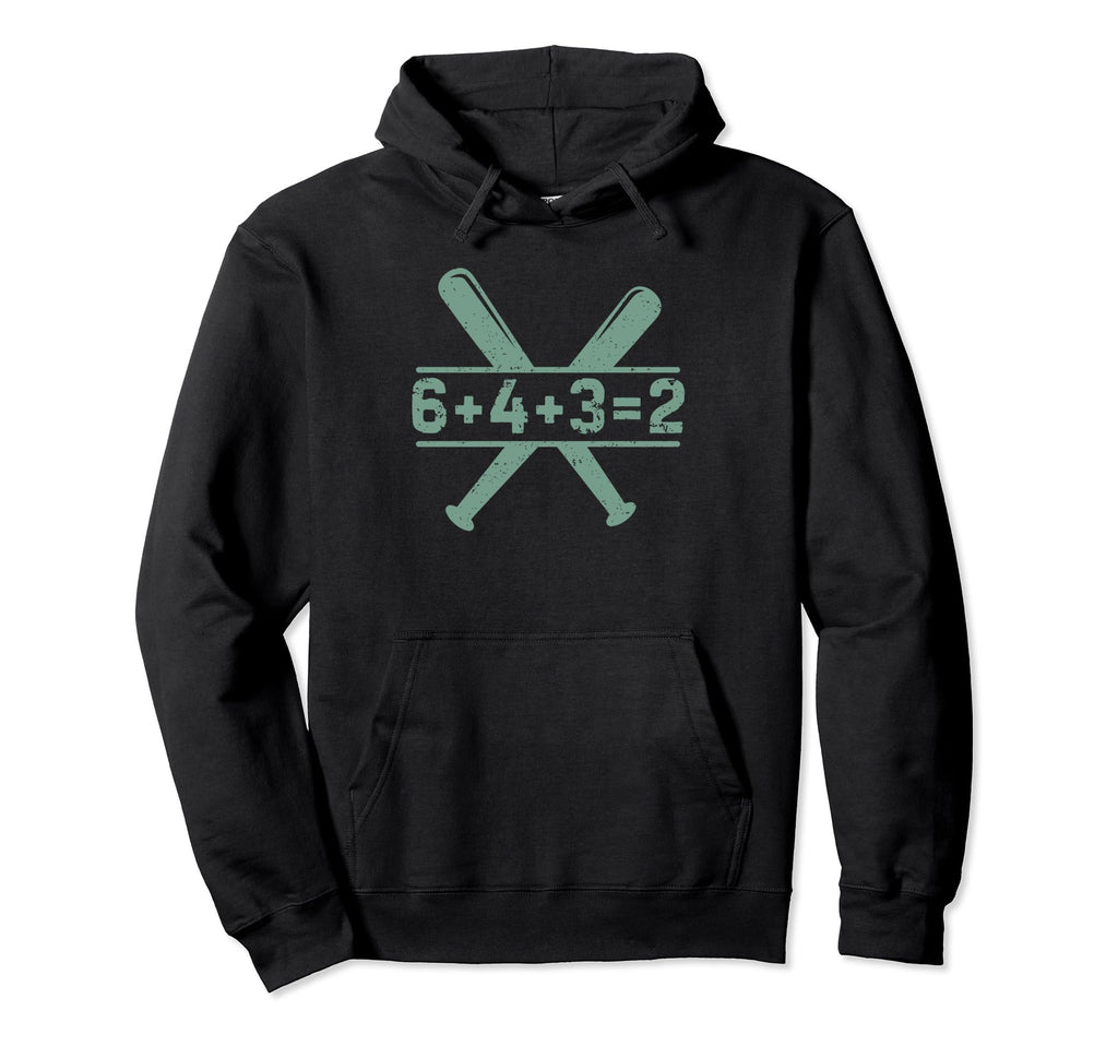 6 4 3 2 Double Play Baseball Player Funny Hoodie - Custom Art Print Unisex - T-Shirt, Sweatshirt, Hoodie