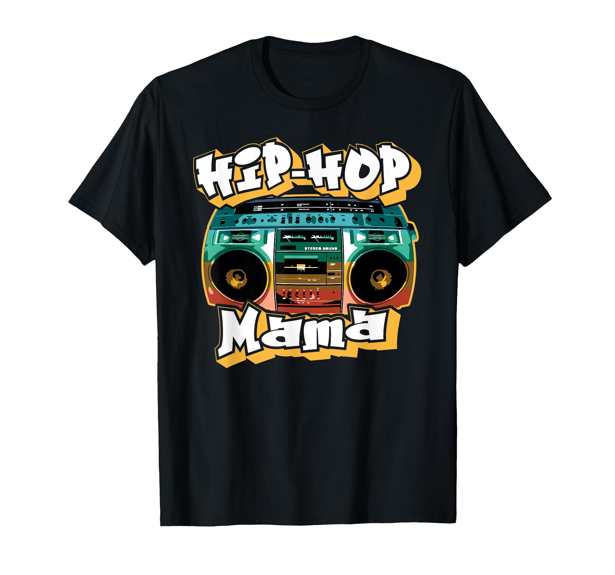 Hip Hop Mama Old School 80S 90S Boombox T-Shirt - Minimalist Print Unisex - T-Shirt, Sweatshirt, Hoodie