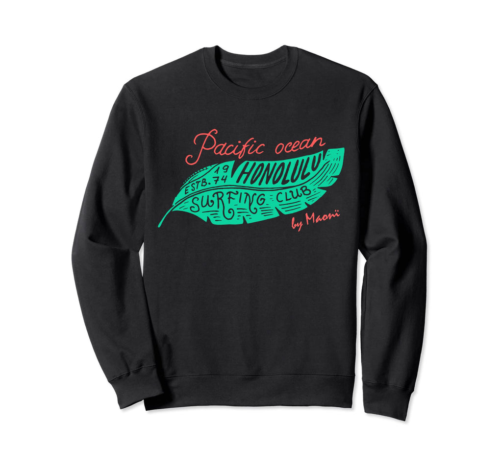 Pacific Ocean Surf Club Palm Tree Sweatshirt - Unique Graphic Men Women - T-Shirt, Sweatshirt, Hoodie