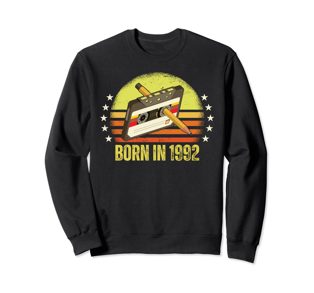Born 1992 Cassette Tape Pencil Rewind Sweatshirt - Trendy Graphic Unisex - T-Shirt, Sweatshirt, Hoodie