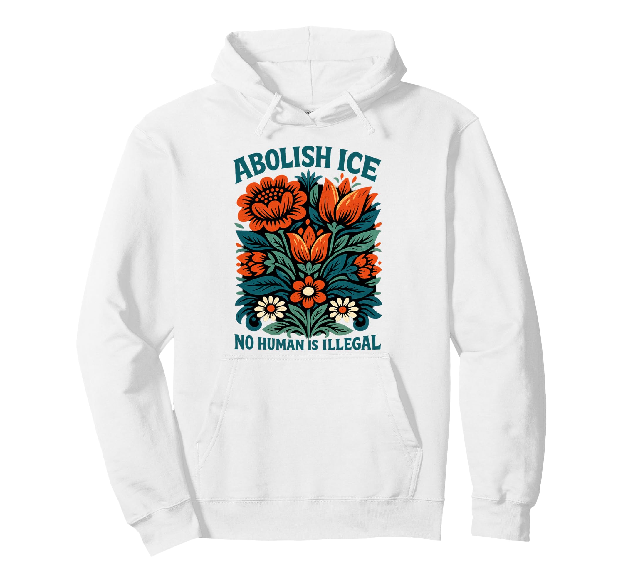 Abolish Ice No Human Is Illegal Boho Hoodie - Aesthetic Graphic Men Women - T-Shirt, Sweatshirt, Hoodie