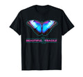 Butterfly Beautiful Fragile 80S 90S T-Shirt - Trendy Graphic Unisex - T-Shirt, Sweatshirt, Hoodie