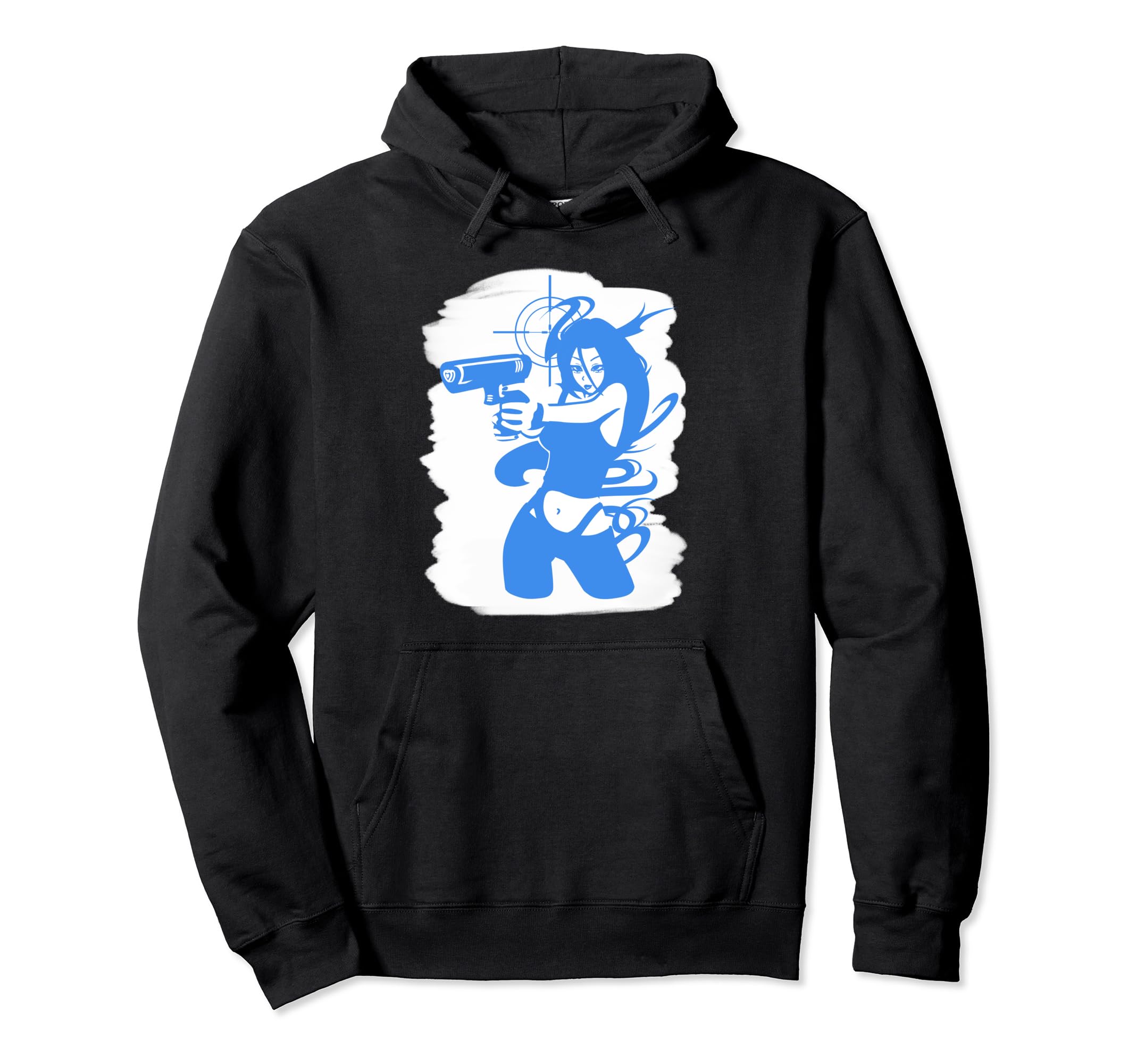 Spy Heart Gun Female Secret Agent Hoodie - Unique Graphic Unisex - T-Shirt, Sweatshirt, Hoodie