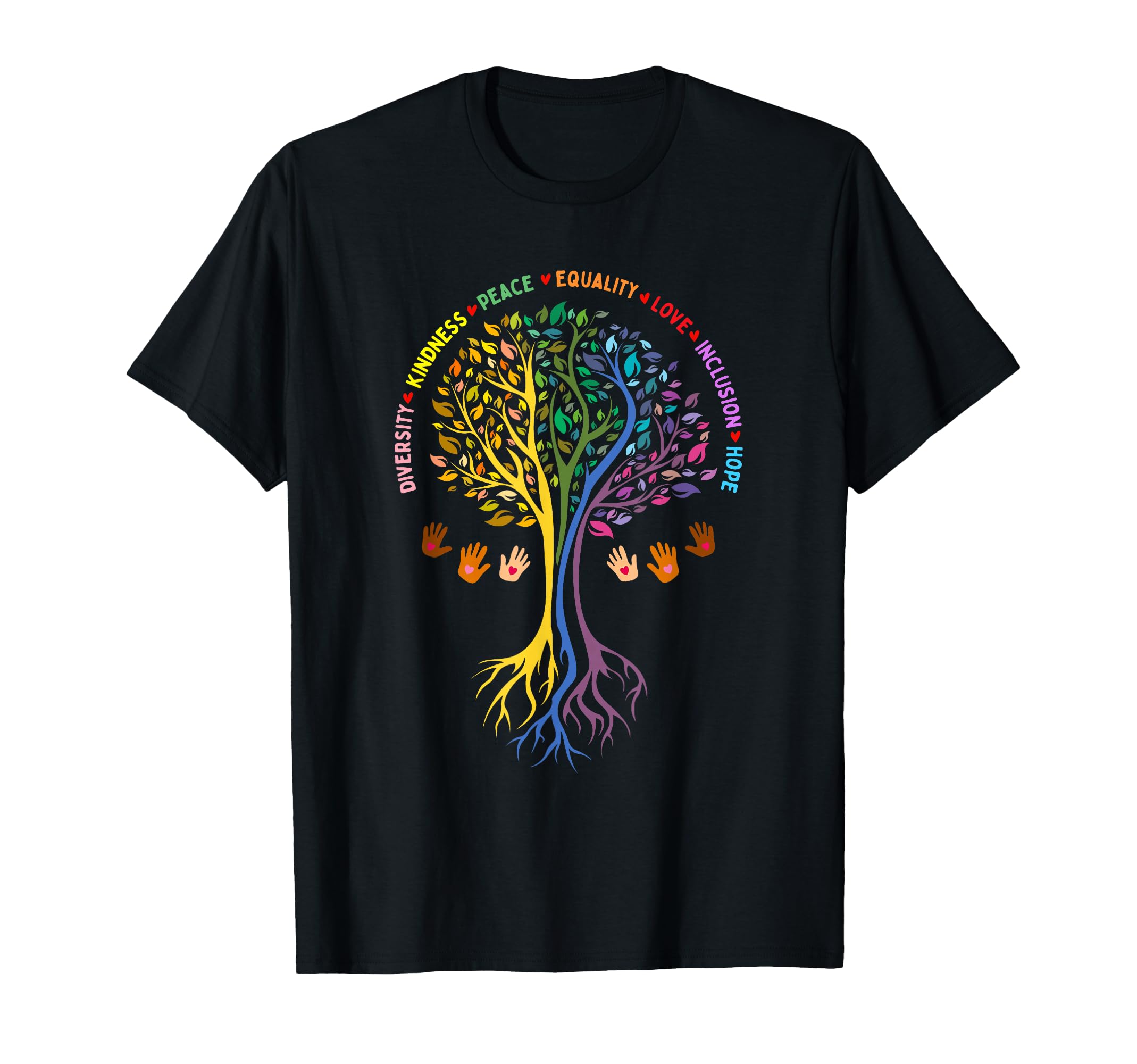 Kindness Peace Equality Love T-Shirt - Casual Everyday Wear for Adults - T-Shirt, Sweatshirt, Hoodie