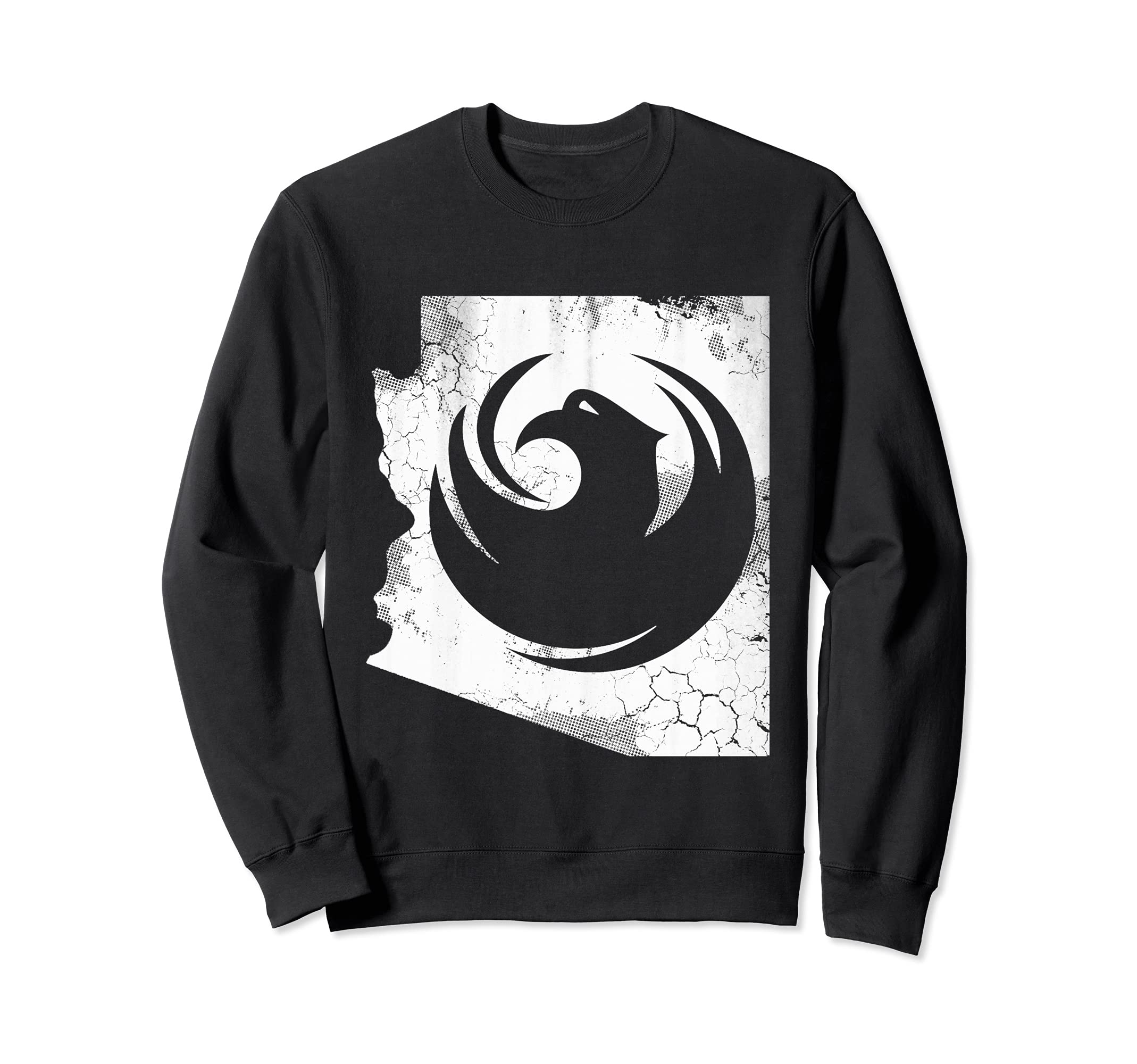 Phoenix Arizona Flag Map Distressed Sweatshirt - Unique Graphic for Adults - T-Shirt, Sweatshirt, Hoodie