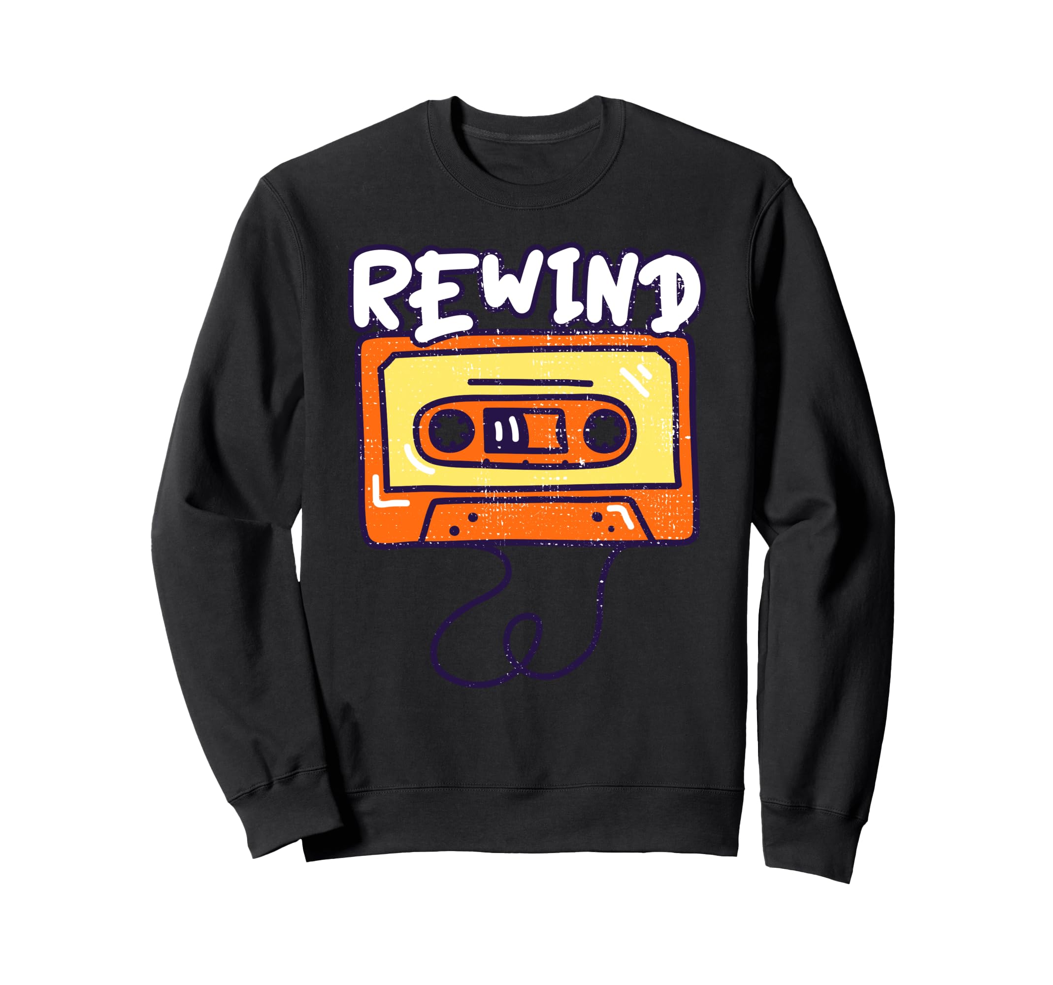 Rewind Cassette Tape Nostalgia Sweatshirt - Novelty Apparel Men Women - T-Shirt, Sweatshirt, Hoodie