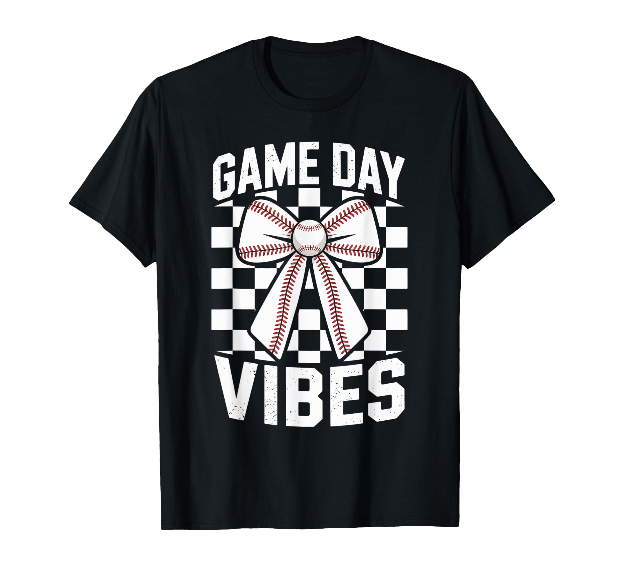 Game Day Vibes Coquette Bow Baseball T-Shirt - Minimalist Print Unisex - T-Shirt, Sweatshirt, Hoodie