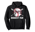 Number 74 Baseball Biggest Fan Mom Dad Hoodie - Aesthetic Graphic Unisex - T-Shirt, Sweatshirt, Hoodie