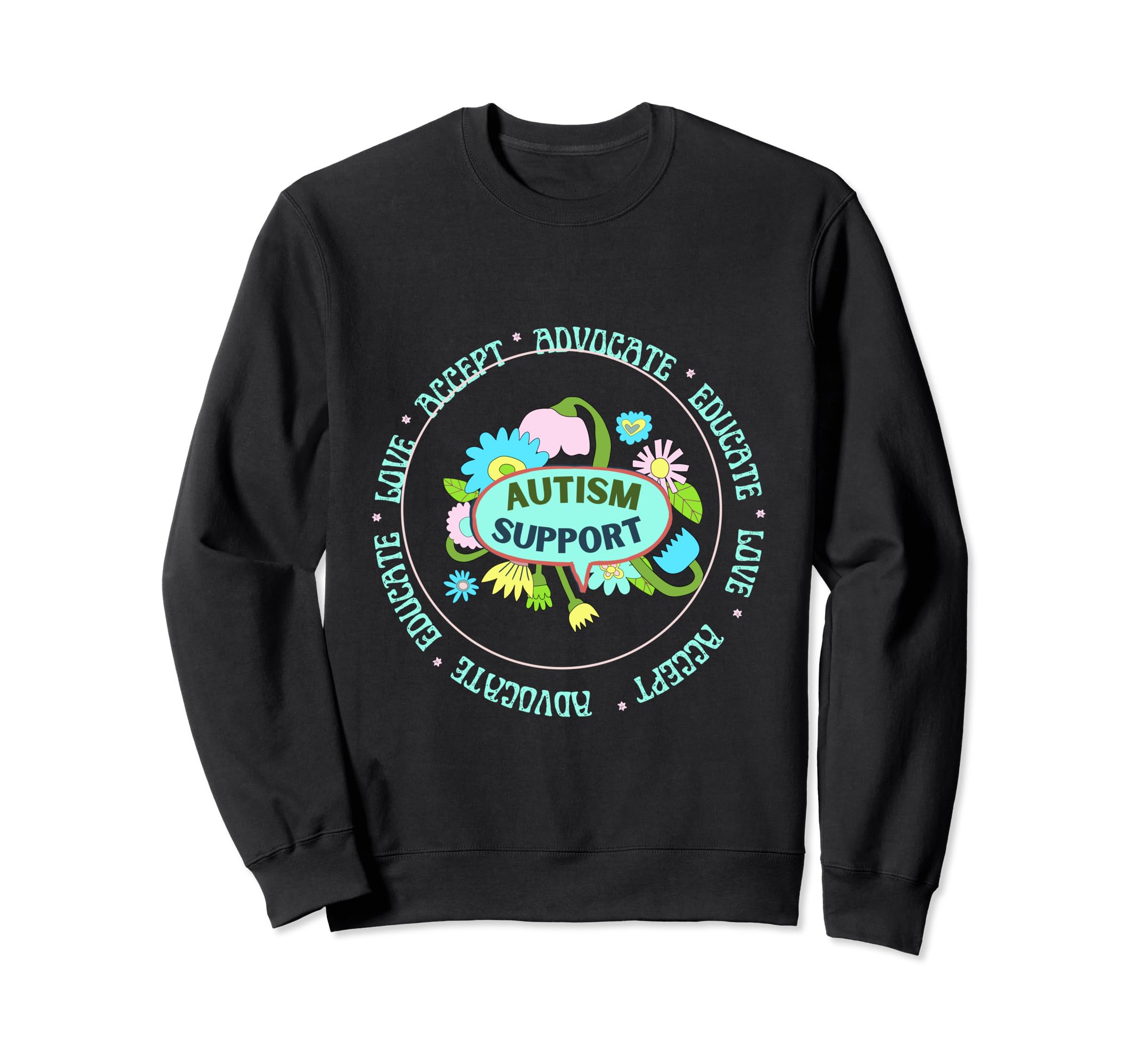 Autism Support Boho Colors And Sweatshirt - Minimalist Print Unisex - T-Shirt, Sweatshirt, Hoodie