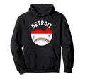 Detroit Cityscape Baseball Distressed Mom Hoodie - Trendy Graphic Unisex - T-Shirt, Sweatshirt, Hoodie