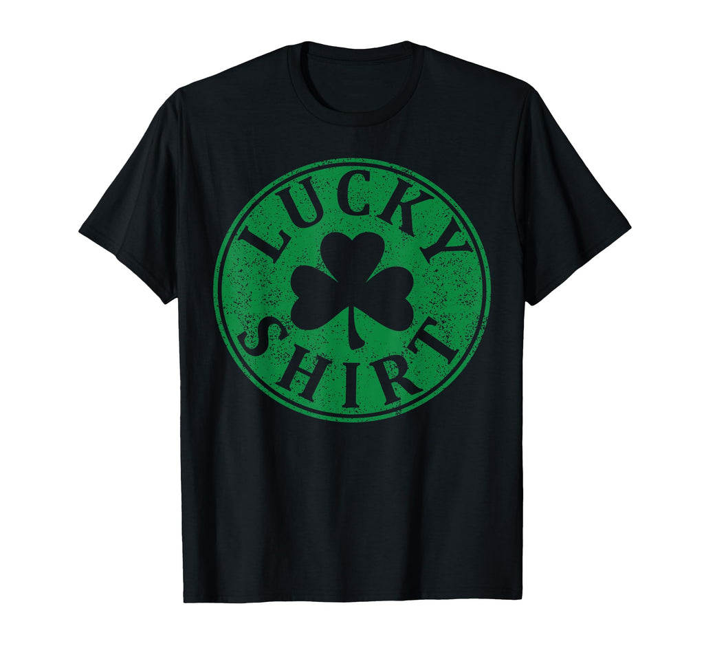 Lucky Green St Patricks Day Distressed T-Shirt - Graphic Print for Adults - T-Shirt, Sweatshirt, Hoodie