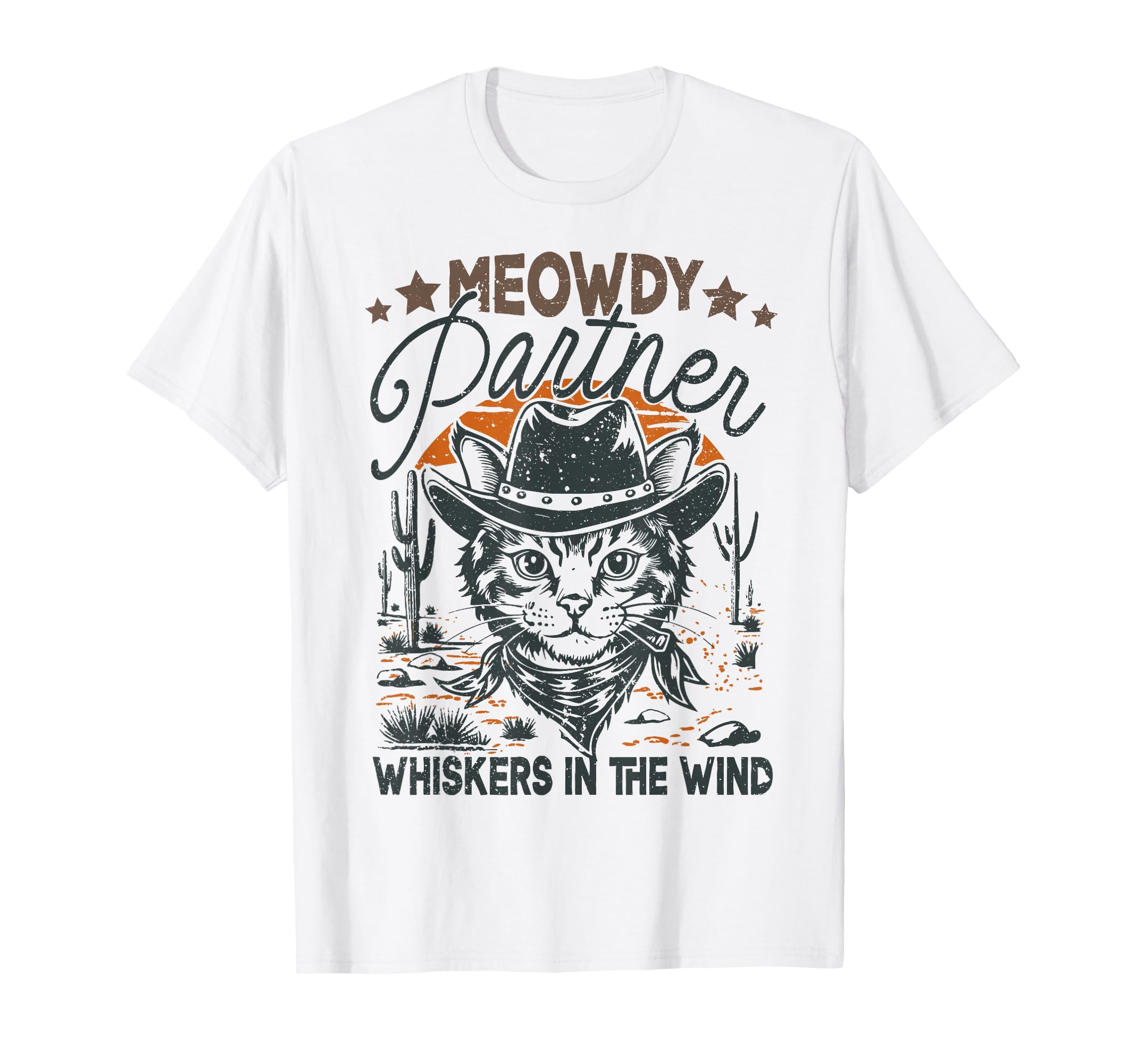 Meowdy Partner Cowboy Cat T-Shirt - Trendy Graphic for Adults - T-Shirt, Sweatshirt, Hoodie
