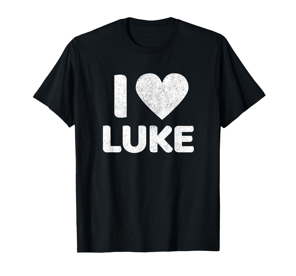 I Heart Love Luke Boyfriend Name Luke T-Shirt - Custom Art Print Men Women - T-Shirt, Sweatshirt, Hoodie
