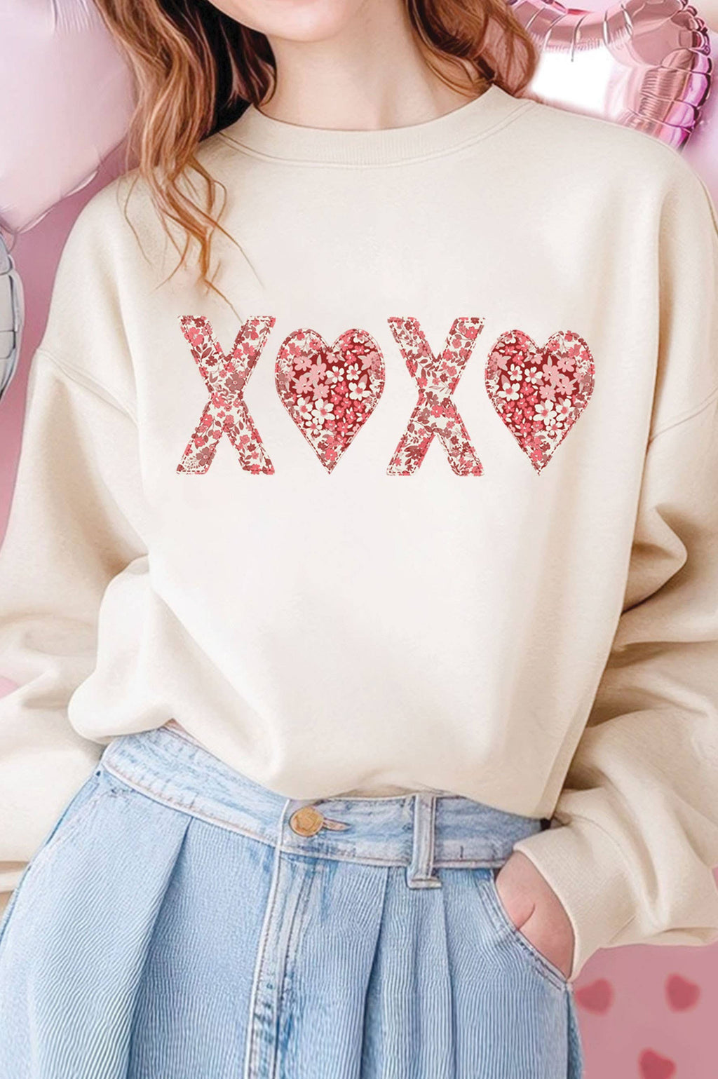 Quilted Xoxo Heart Graphic Brushed - Adult & Kids T-Shirts, Sweatshirts & Hoodies apparel design preview 1