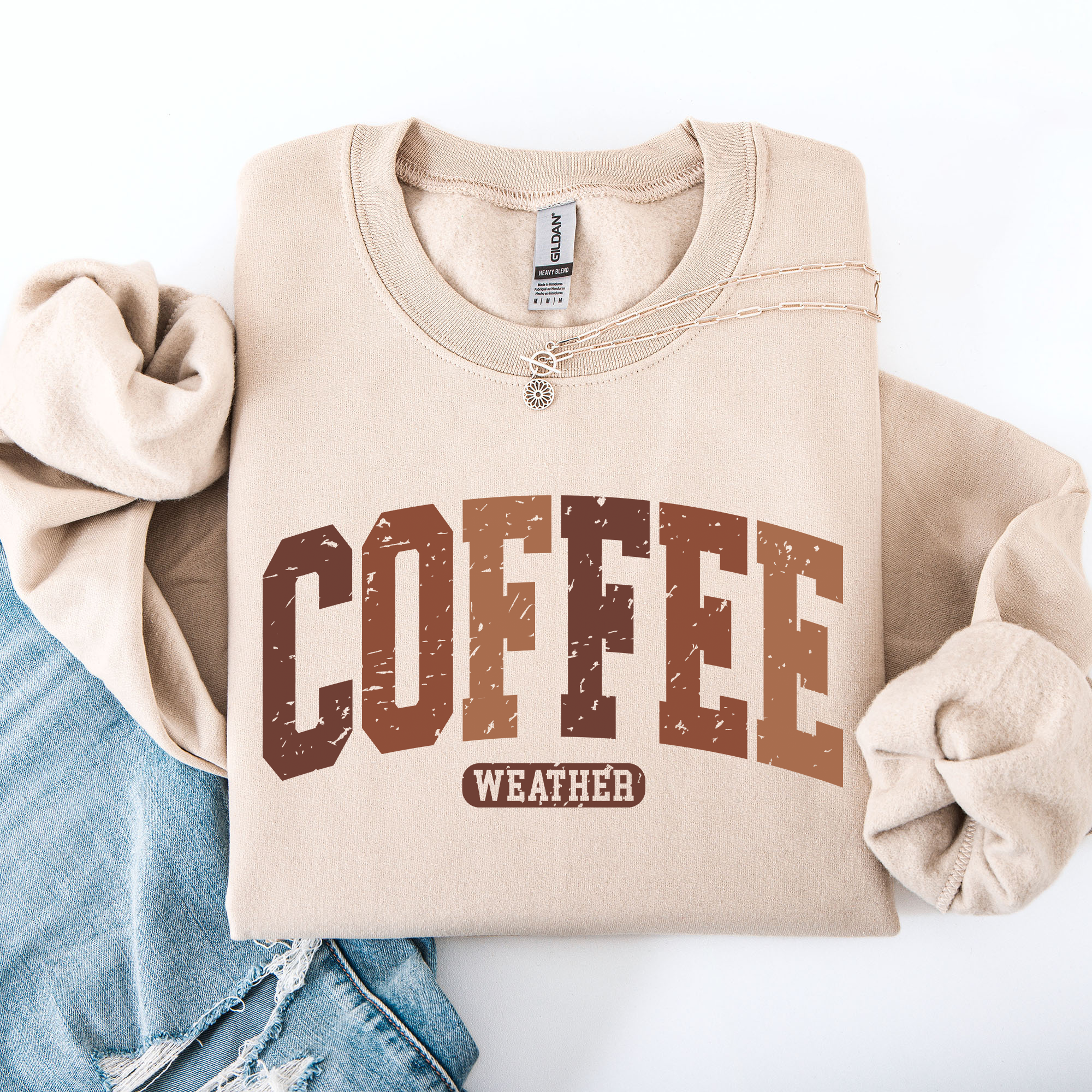 Coffee Weather, Pumpkin, Autumn, Fall - Adult & Kids T-Shirts, Sweatshirts & Hoodies apparel design preview 1