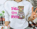Y'all Are Nuts- Funny Nutcracker Christmas - Adult & Kids T-Shirts, Sweatshirts & Hoodies apparel design preview 1