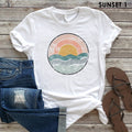 Sunset Circle Summer Beach Sizes XS-2XL - Adult & Kids T-Shirts, Sweatshirts & Hoodies apparel design preview 1