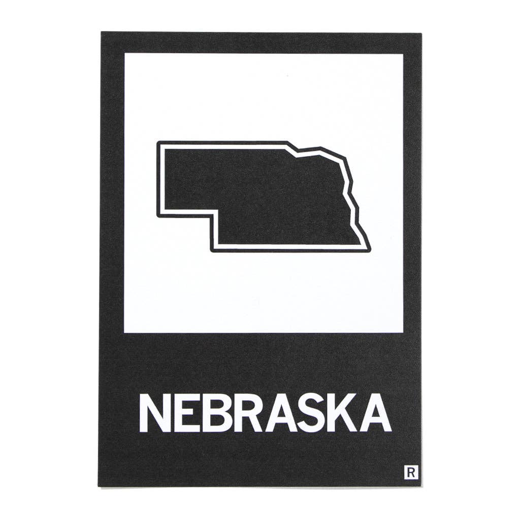 Nebraska Outline Postcard - Adult & Kids T-Shirts, Sweatshirts & Hoodies apparel design preview 1
