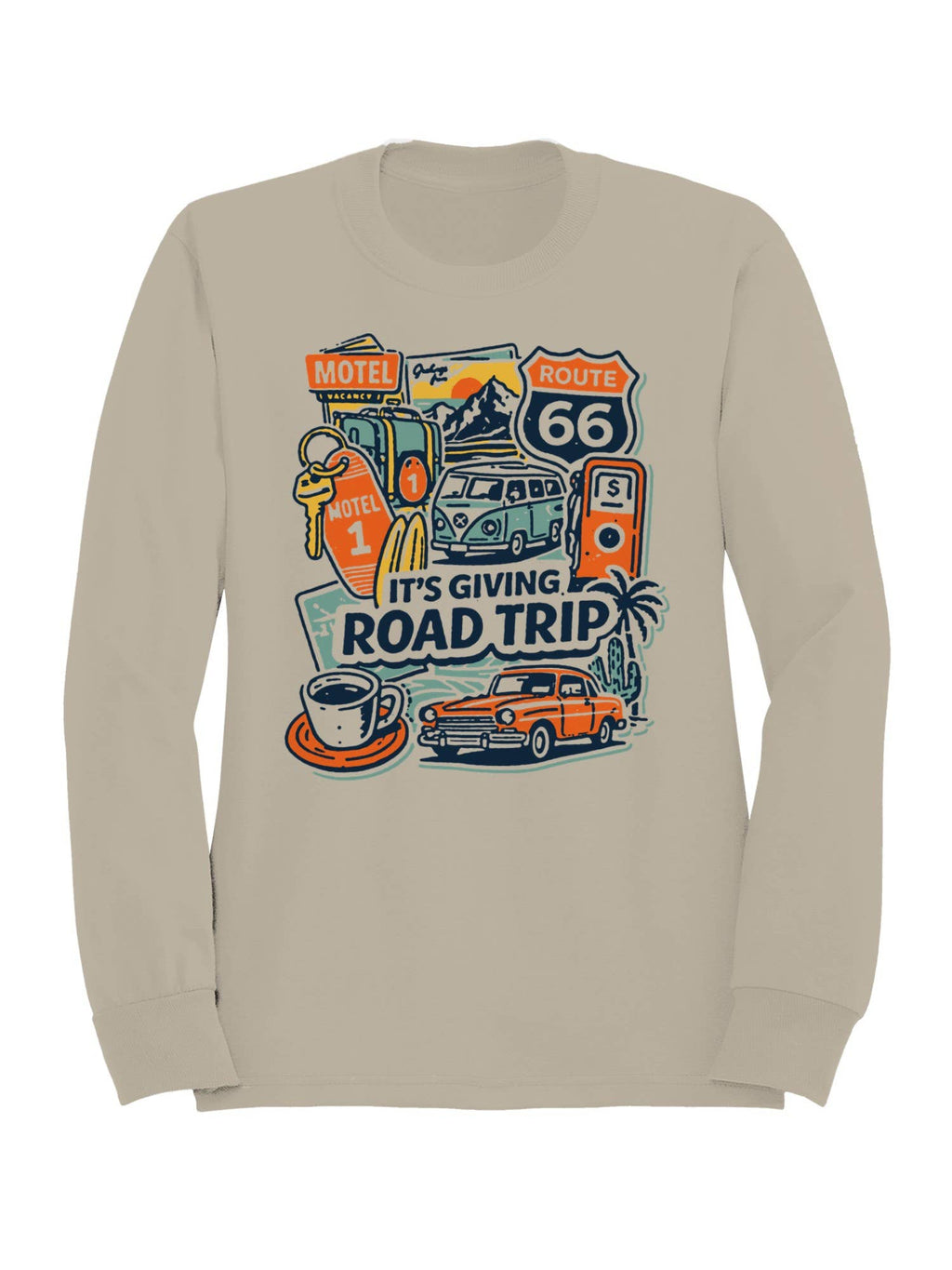 Roadtrip USA Vintage Route 66 Road Trip Women's - Adult & Kids T-Shirts, Sweatshirts & Hoodies apparel design preview 1