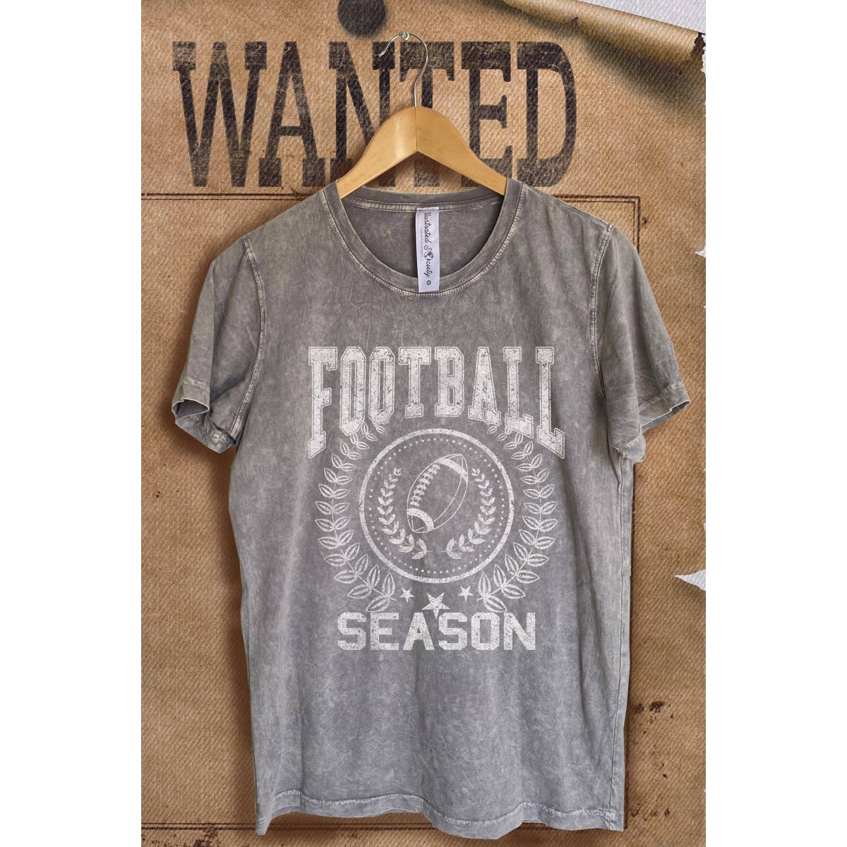 Foodball Season Mineral Wash Vintage Graphic - Adult & Kids T-Shirts, Sweatshirts & Hoodies apparel design preview 1