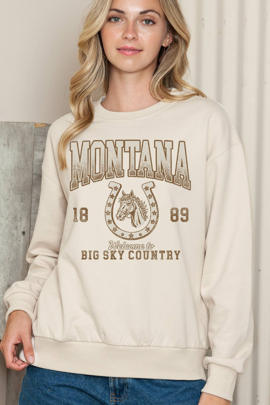 Women Montana Graphic Print Solid Sweater - Adult & Kids T-Shirts, Sweatshirts & Hoodies apparel design preview 1