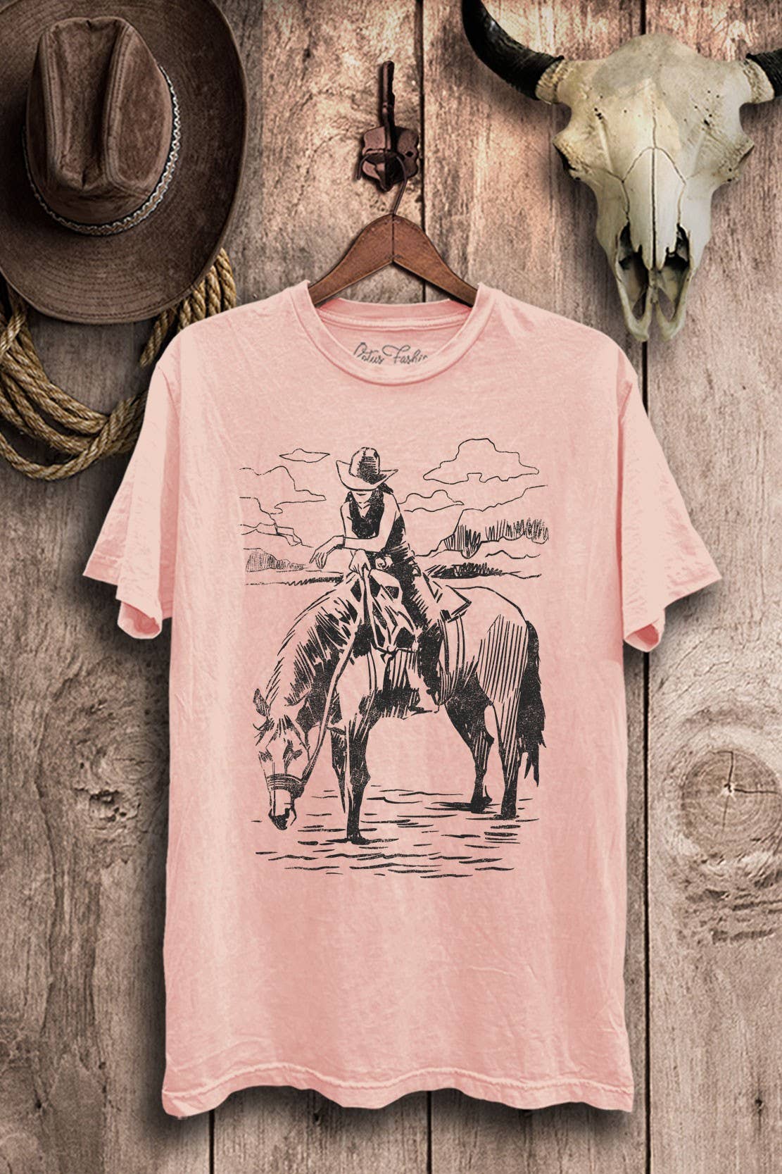 Wild West Cowgirl Graphic Top - Adult & Kids T-Shirts, Sweatshirts & Hoodies apparel design preview 1
