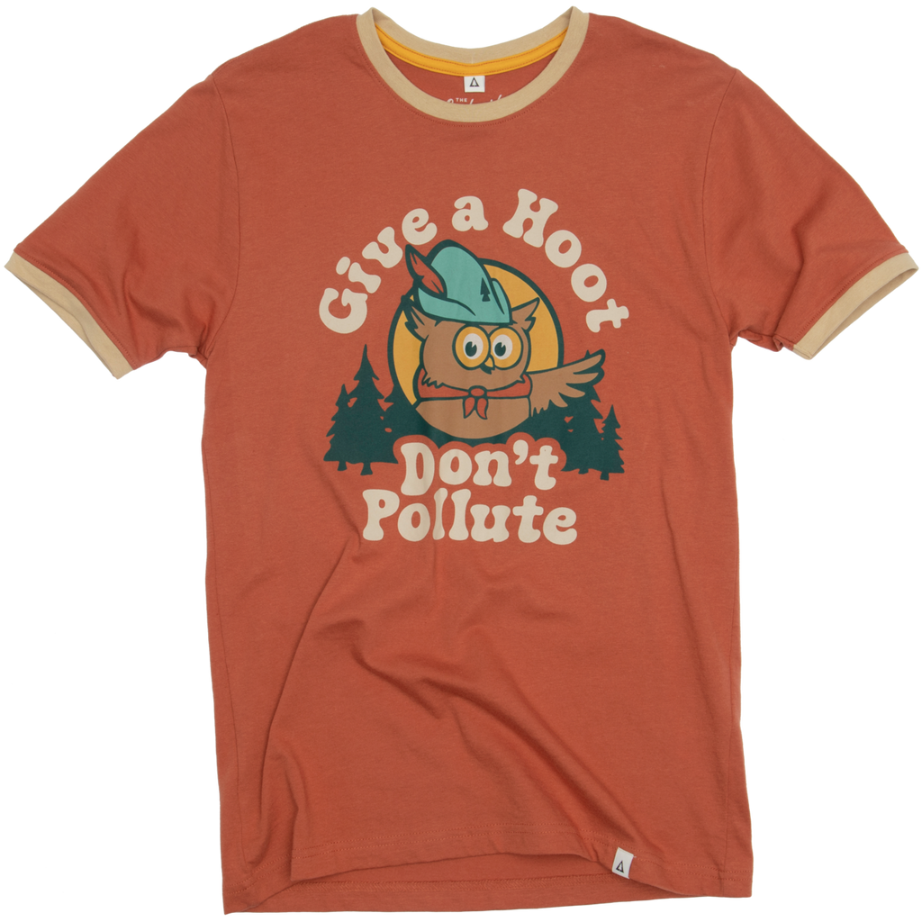 Give A Hoot Ringer Unisex Short Sleeve - Adult & Kids T-Shirts, Sweatshirts & Hoodies apparel design preview 1