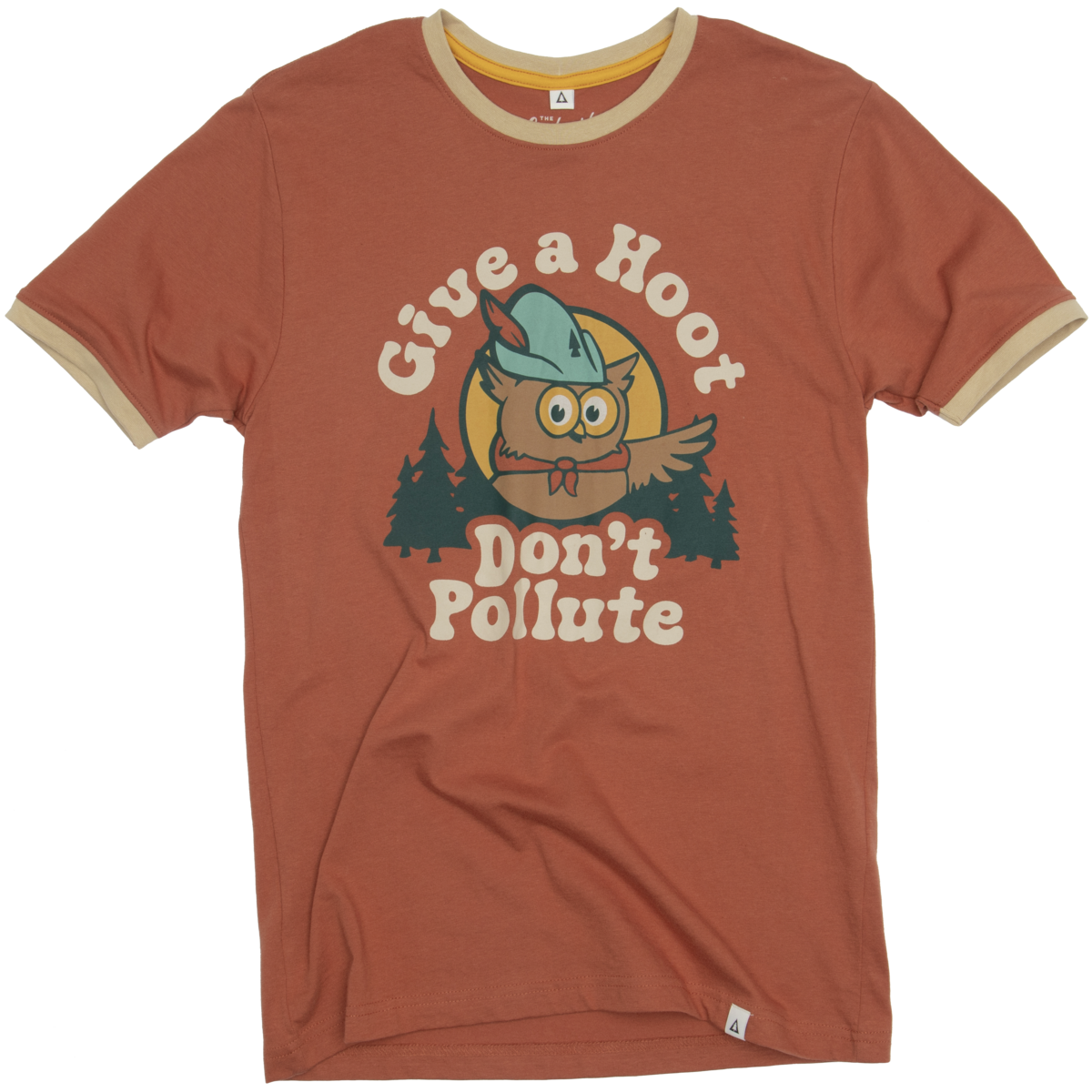 Give A Hoot Ringer Unisex Short Sleeve - Adult & Kids T-Shirts, Sweatshirts & Hoodies apparel design preview 1