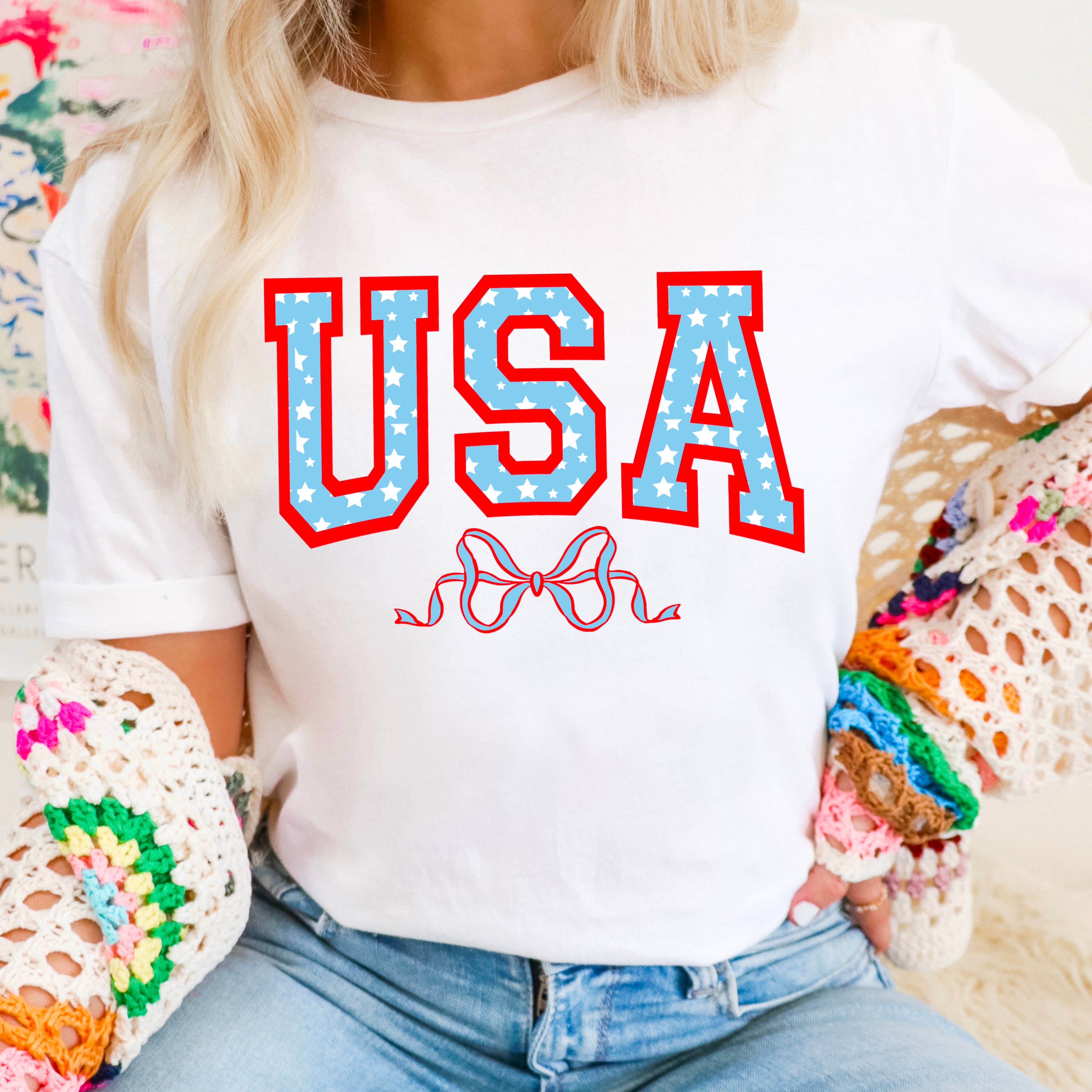 Coquette USA July 4th Graphic Gildan - Adult & Kids T-Shirts, Sweatshirts & Hoodies apparel design preview 1