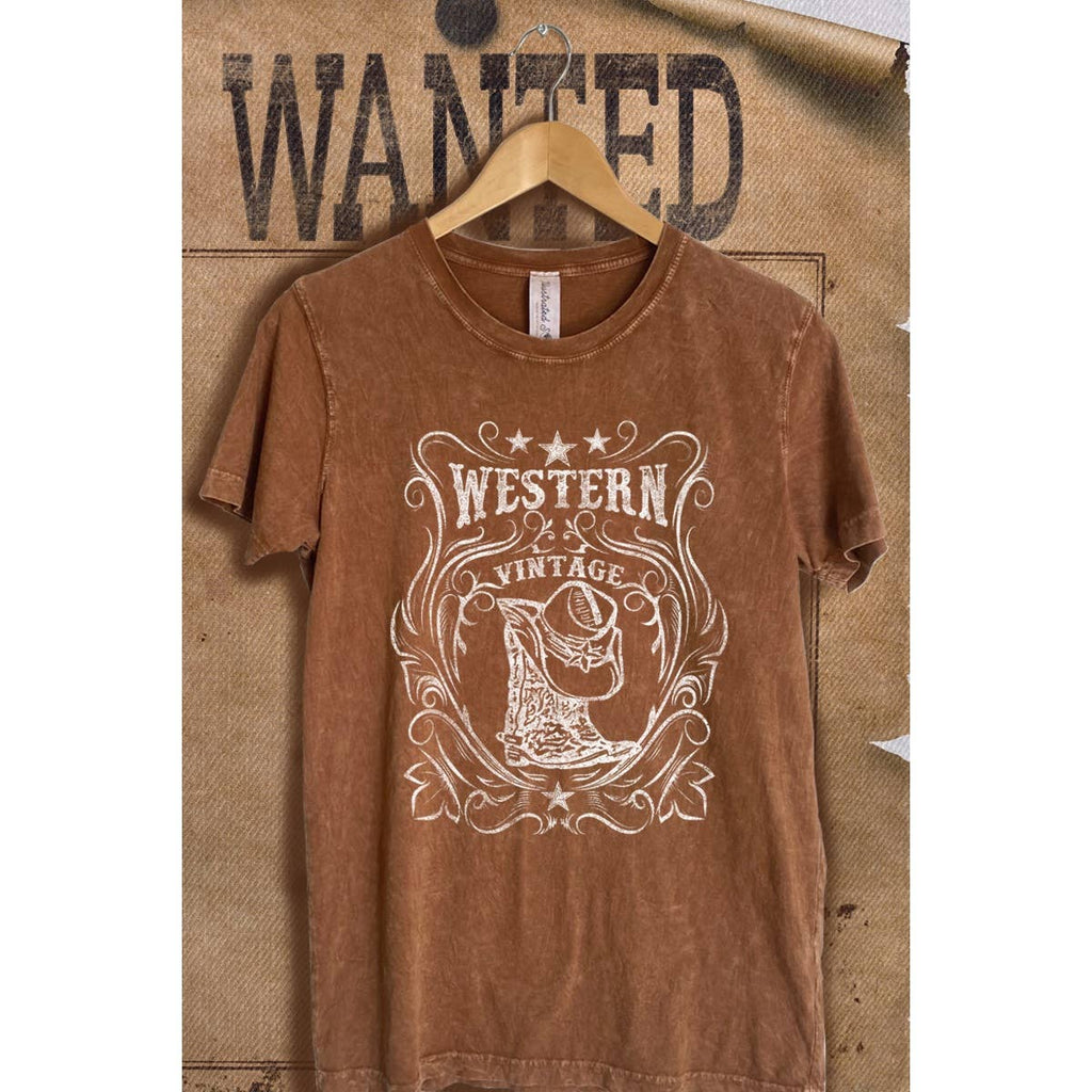 Western Vintage Mineral Wash Graphic - Adult & Kids T-Shirts, Sweatshirts & Hoodies apparel design preview 1