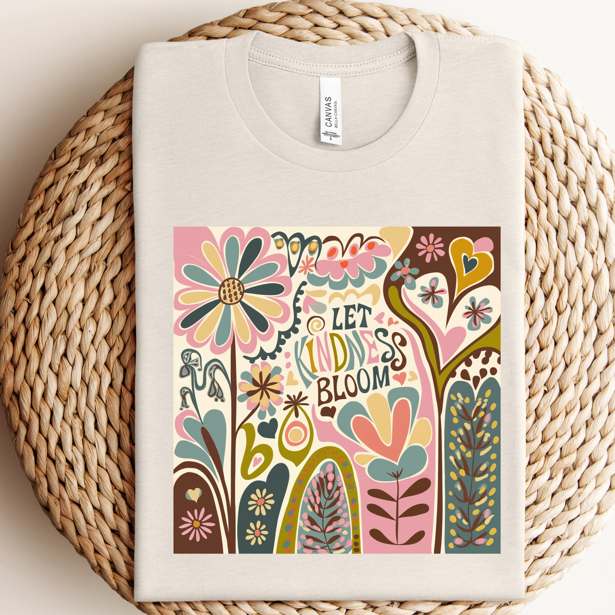 Boho Let Kindess Bloom Graphic - Adult & Kids T-Shirts, Sweatshirts & Hoodies apparel design preview 1
