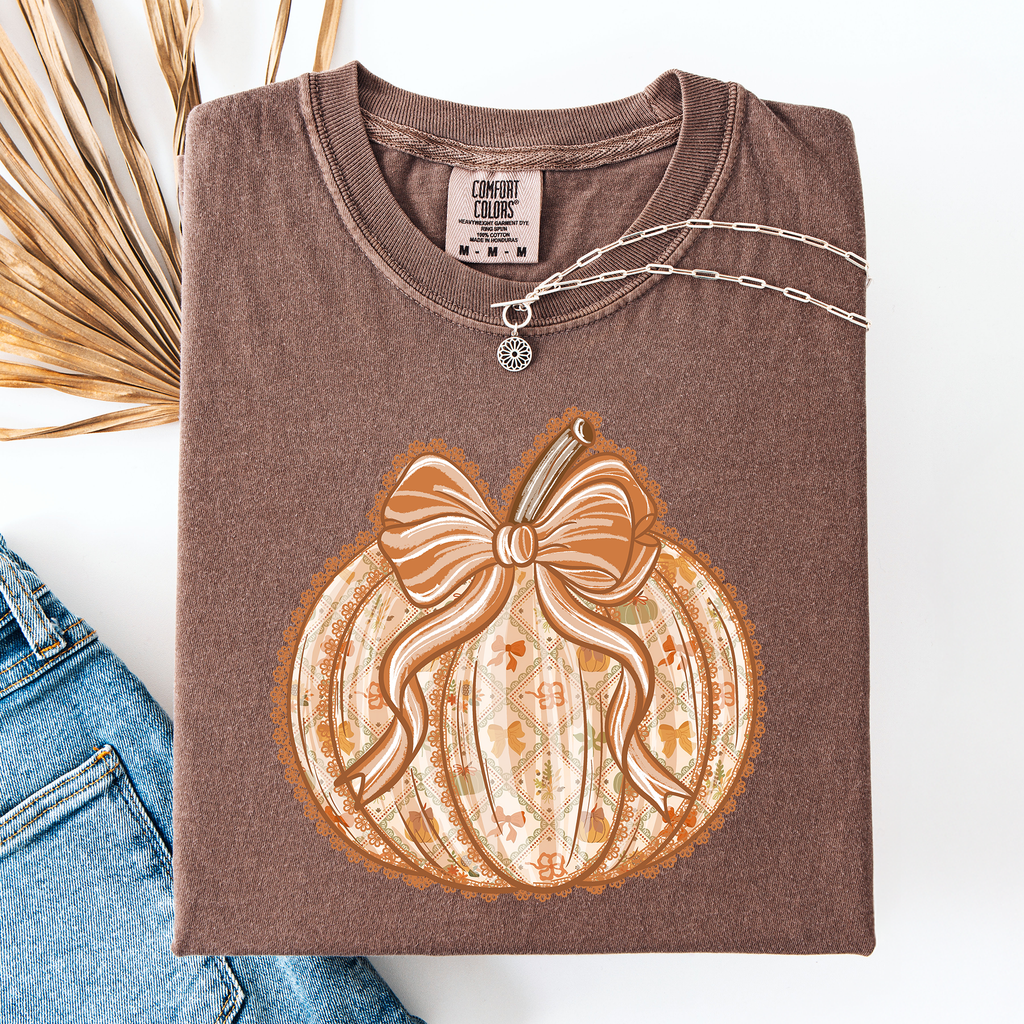 Pumpkin, Faux Lace, Halloween, Autumn, Fall - Adult & Kids T-Shirts, Sweatshirts & Hoodies apparel design preview 1