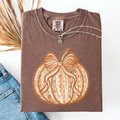 Pumpkin, Faux Lace, Halloween, Autumn, Fall - Adult & Kids T-Shirts, Sweatshirts & Hoodies apparel design preview 1